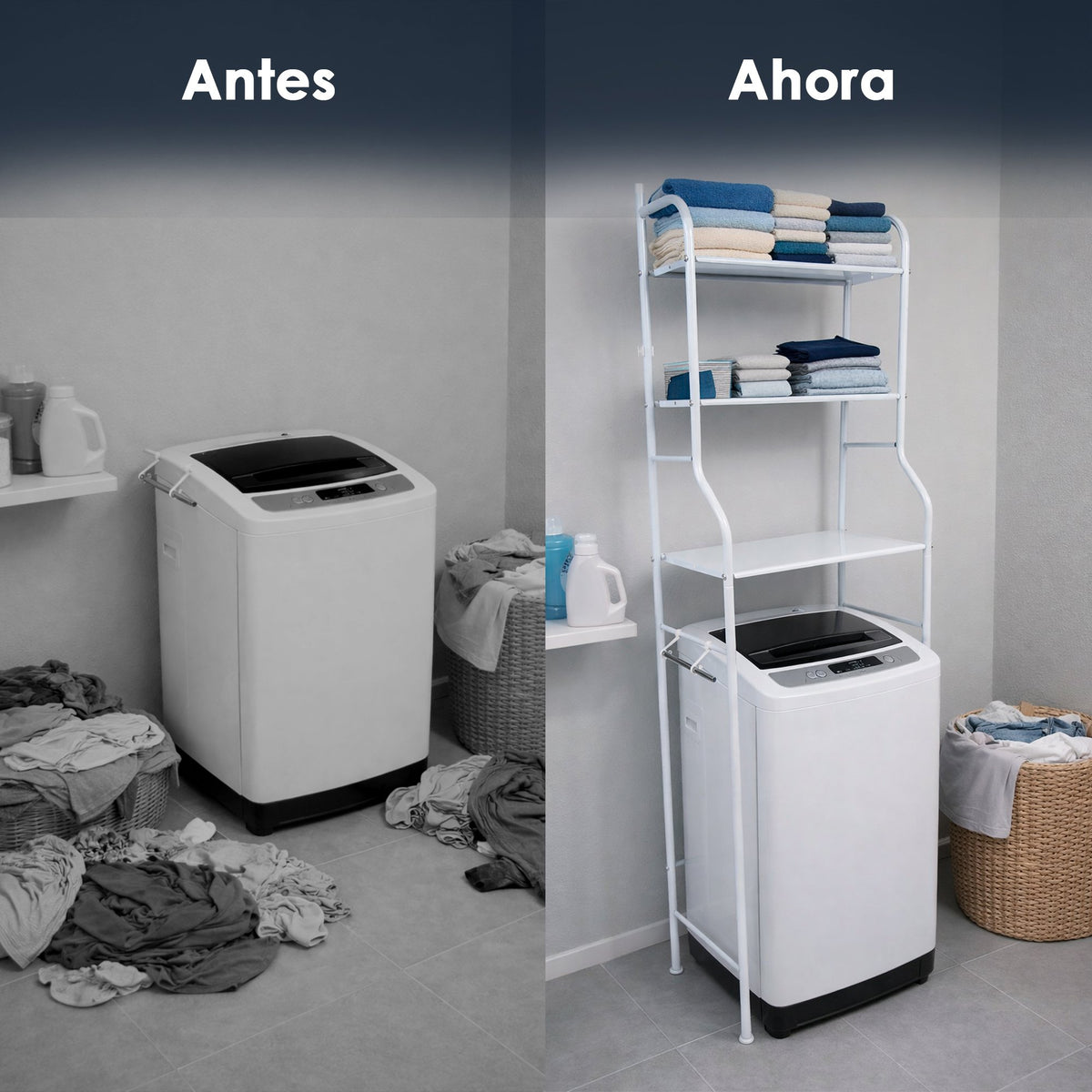 MUEBLE ORGANIZADOR Y ESTANTE DE BAÑO DE METAL