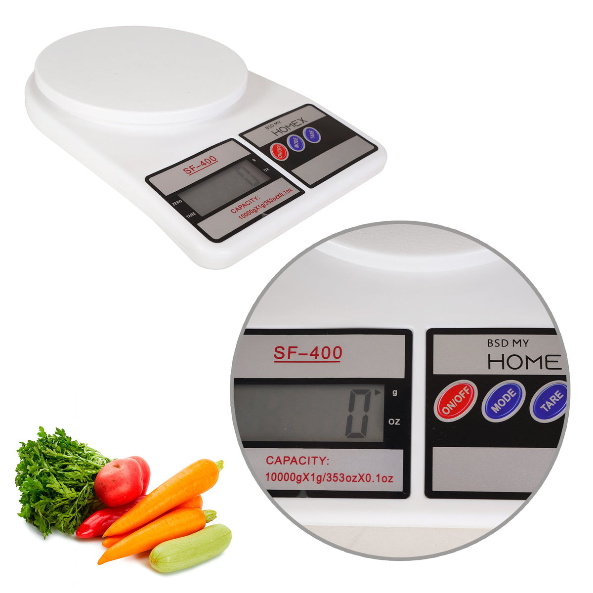 BASCULA DE COCINA GRAMERA DIGITAL MAX 10KG