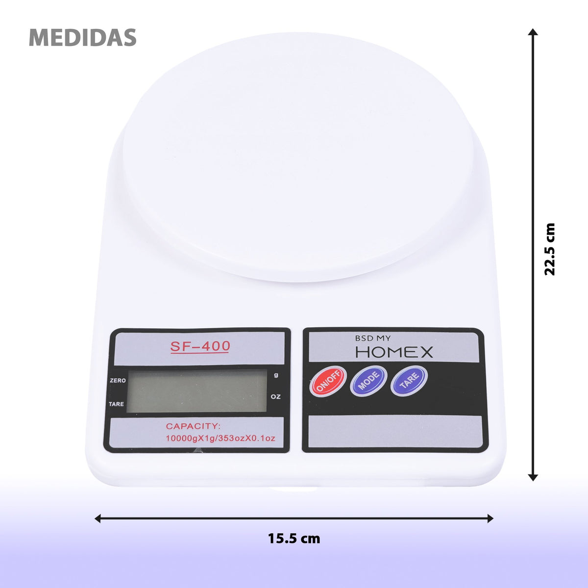 BASCULA DE COCINA GRAMERA DIGITAL MAX 10KG