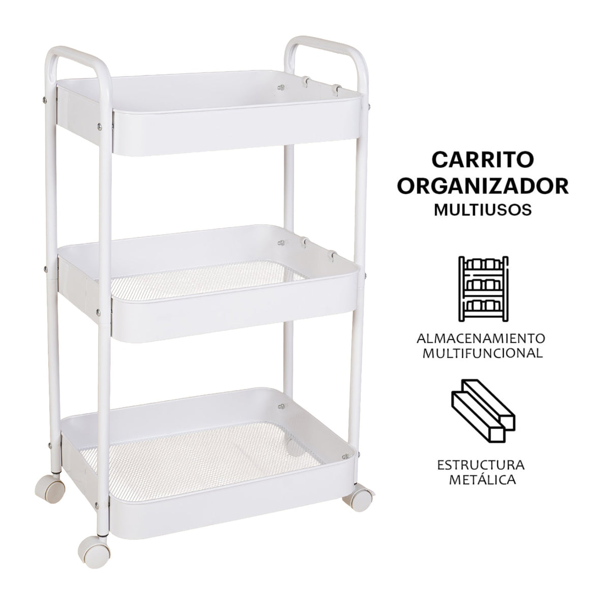 CARRITO ORGANIZADOR DE METAL