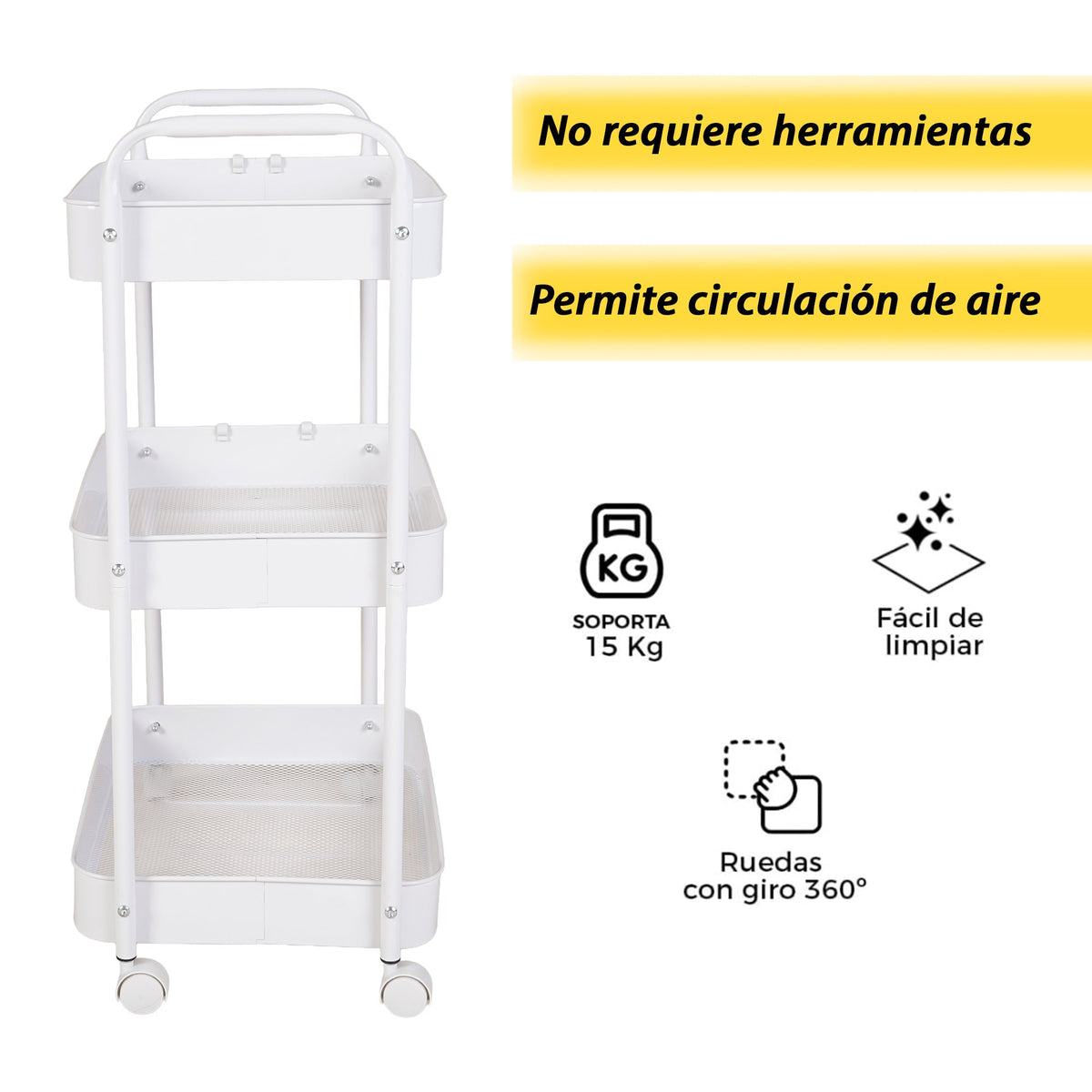 CARRITO ORGANIZADOR DE METAL