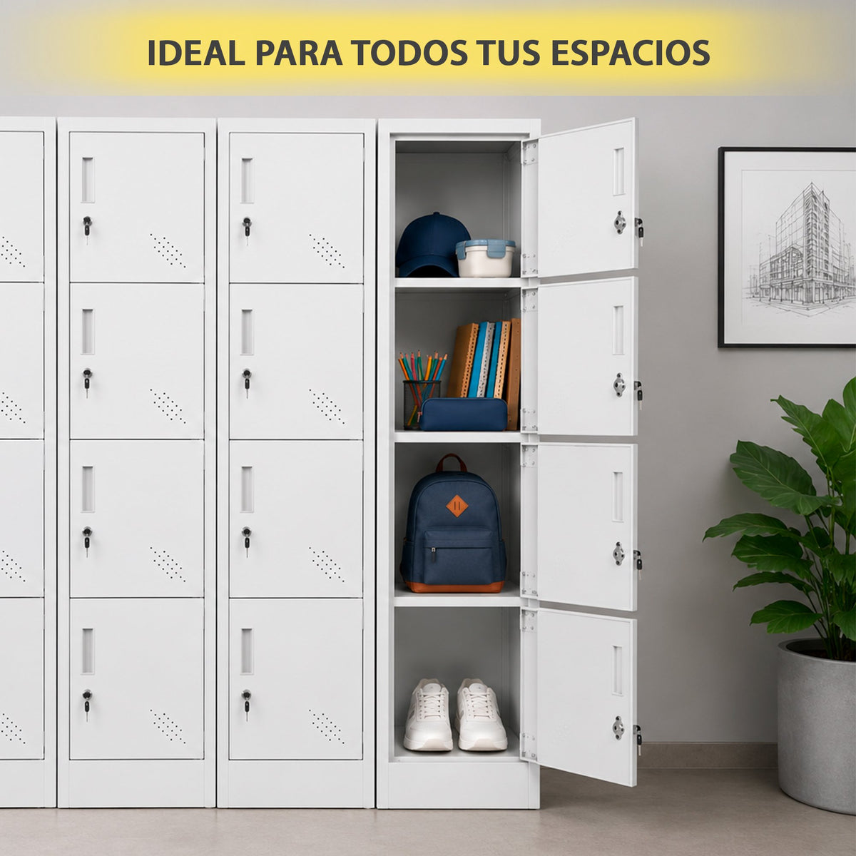 CASILLERO METALICO DE 4 PUERTAS