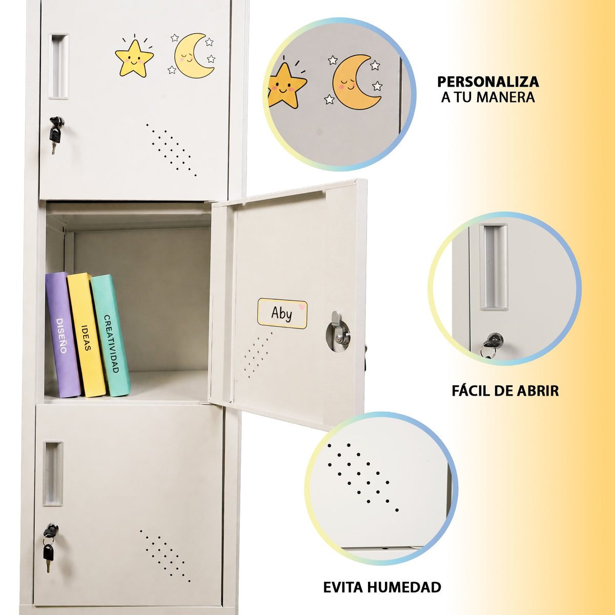 CASILLERO METALICO DE 4 PUERTAS
