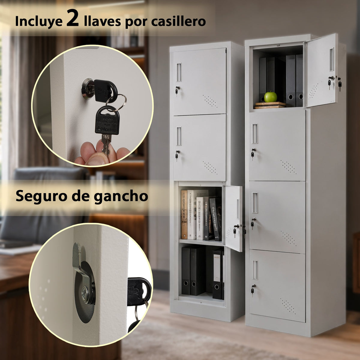 CASILLERO METALICO DE 4 PUERTAS