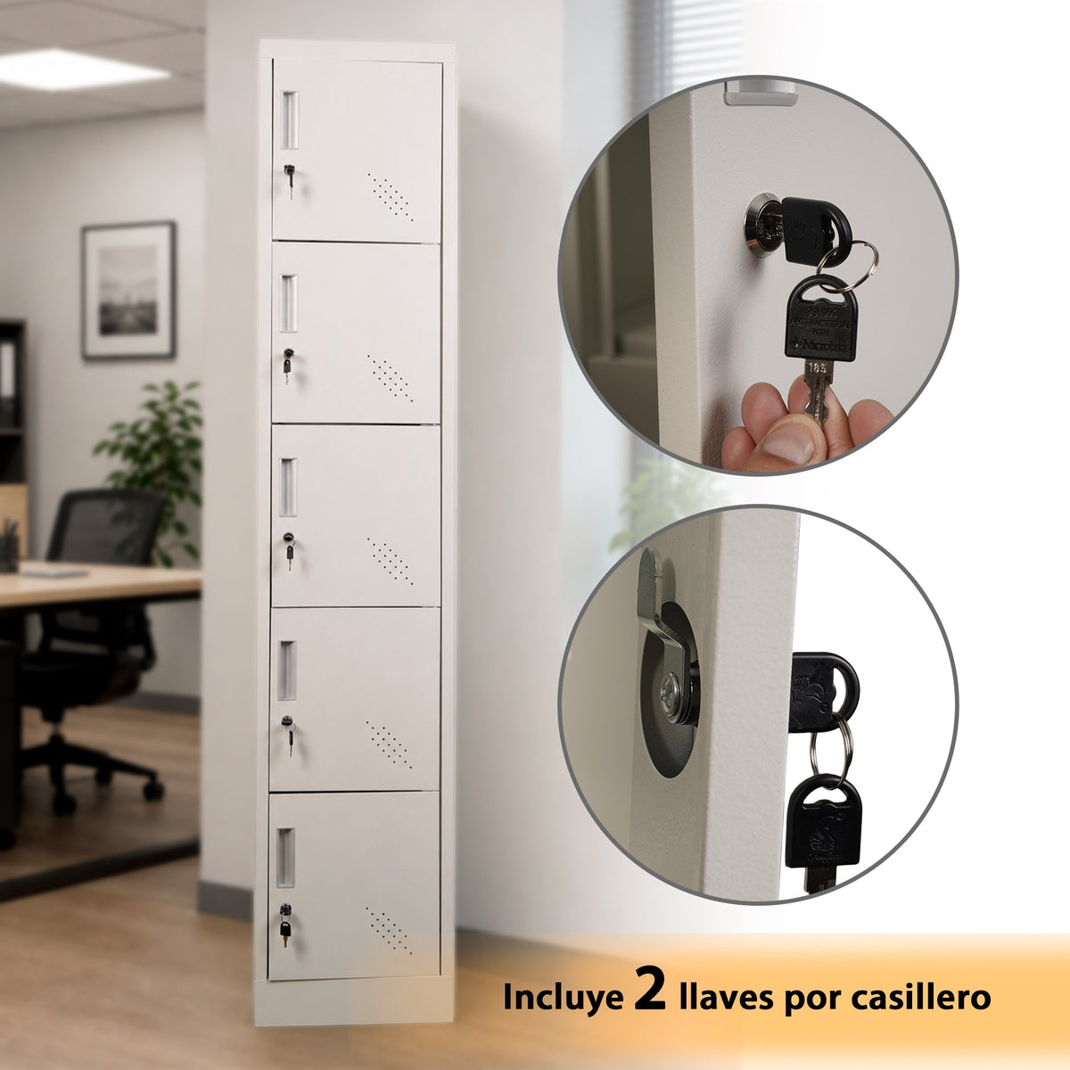 CASILLERO METALICO DE 5 PUERTAS