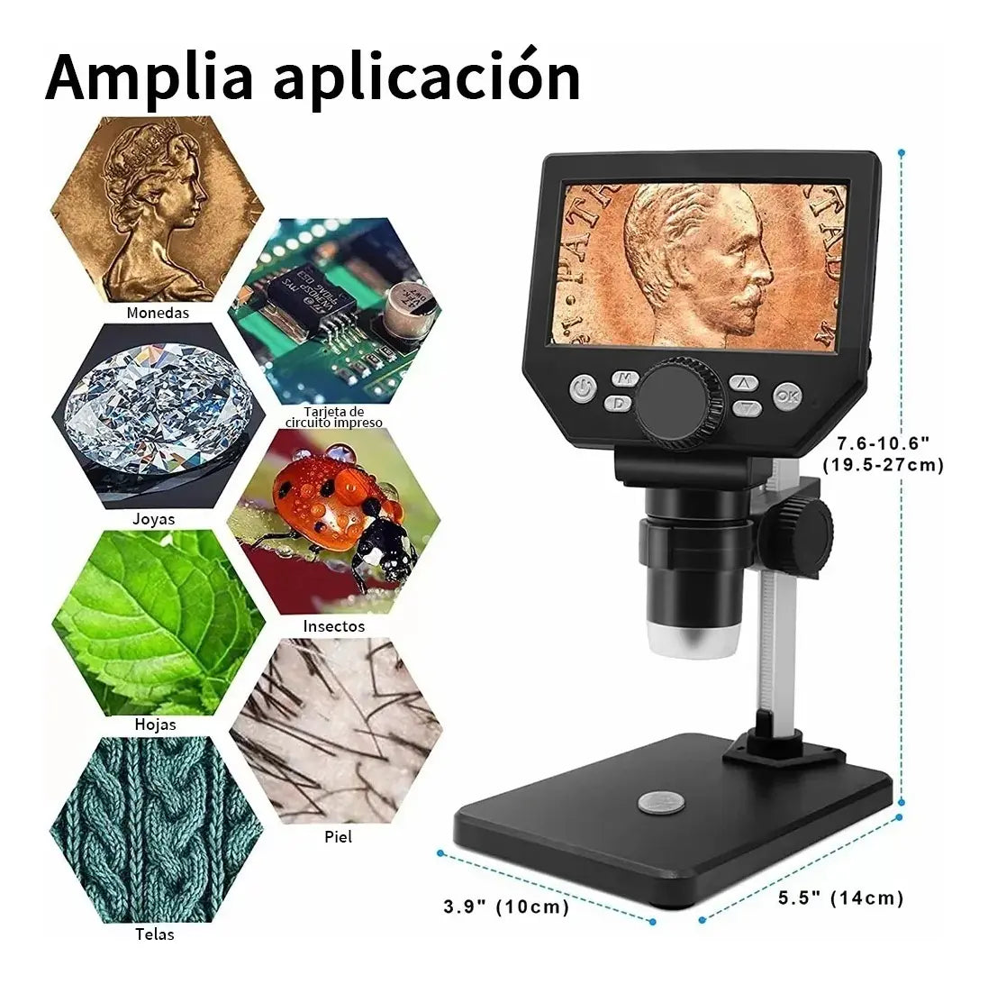MICROSCOPIO ELECTRONICO ACADEMICO CON PANTALLA LCD 1000X