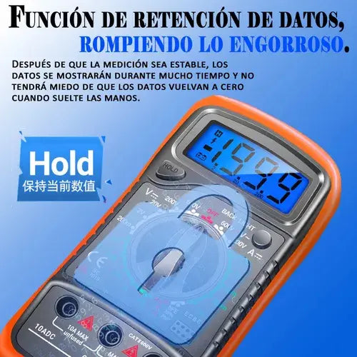 MULTIMETRO PROFESIONAL DIGITAL MEDIDOR PORTATIL