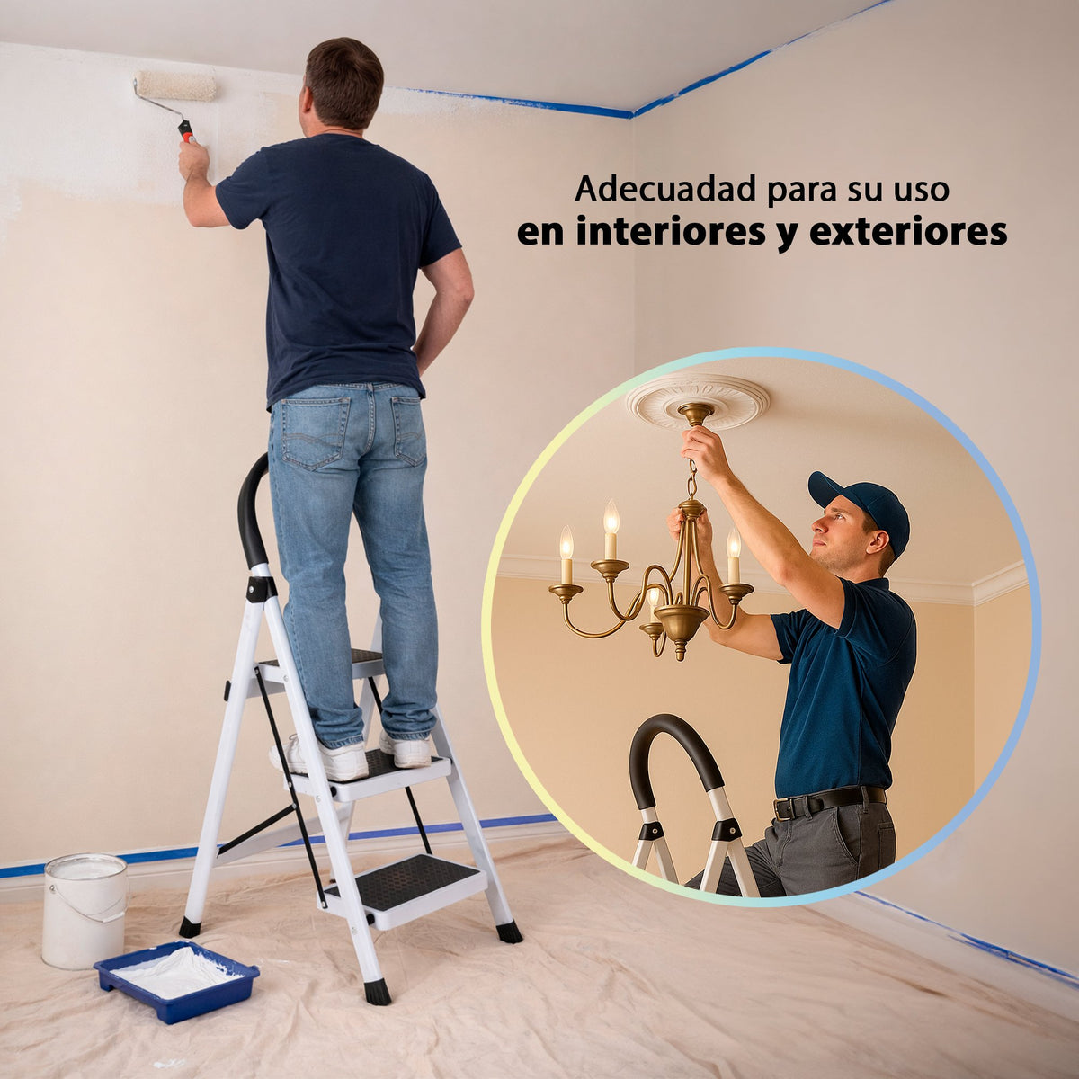 ESCALERA ACERO INOXIDABLE 3 PELDAÑOS