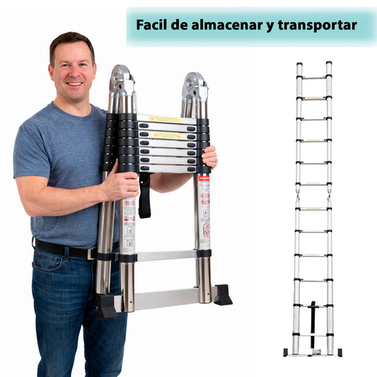 ESCALERA TELESCOPICA MODO TIJERA 1.9+1.9M