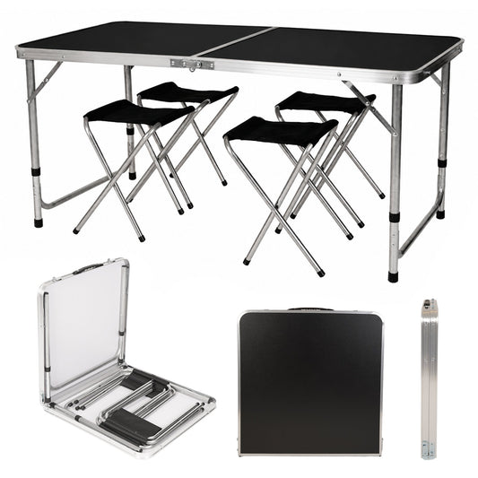 MESA PLEGABLE PARA CAMPING PICNIC AJUSTABLE 1.20M PORTATIL