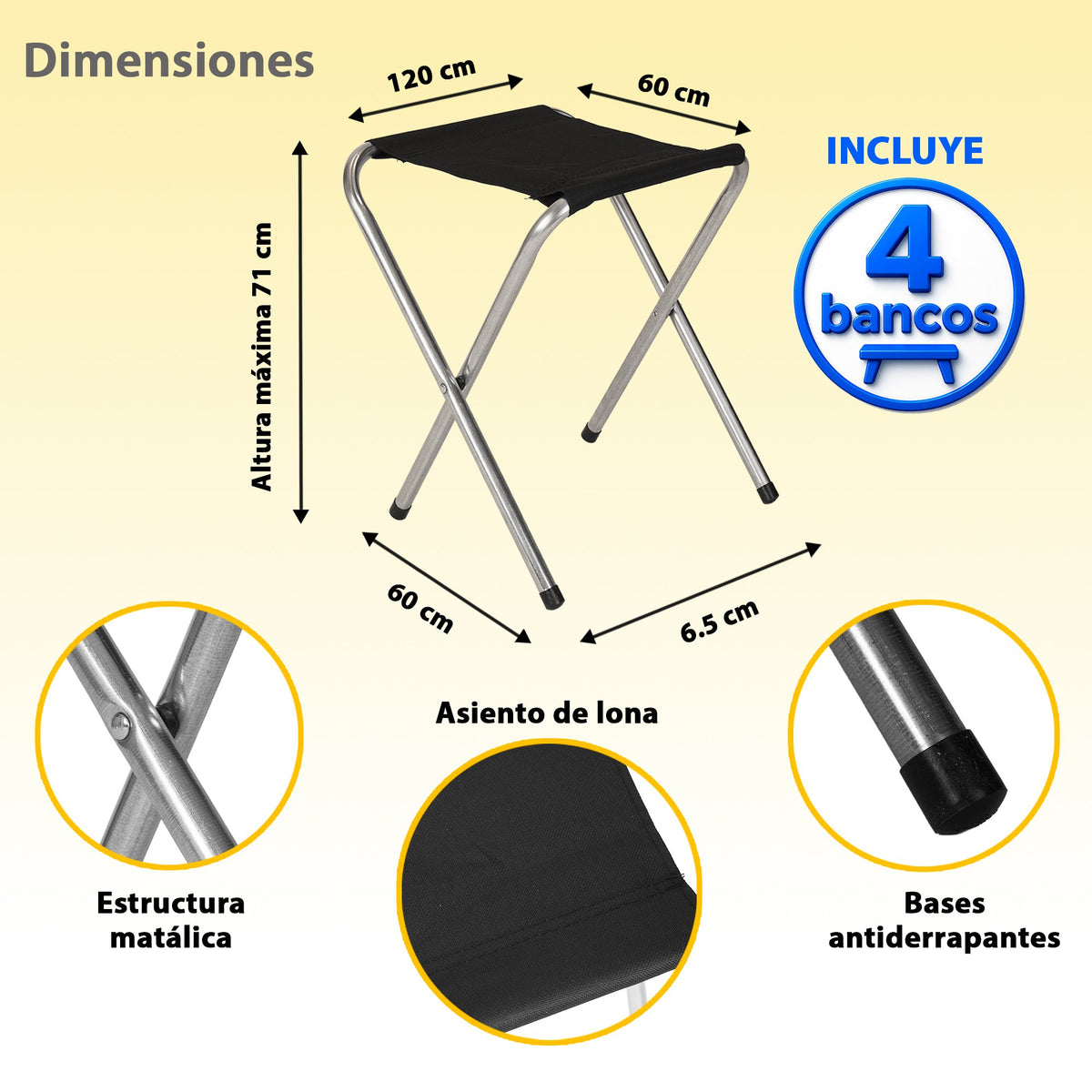 MESA PLEGABLE PARA CAMPING PICNIC AJUSTABLE 1.20M PORTATIL