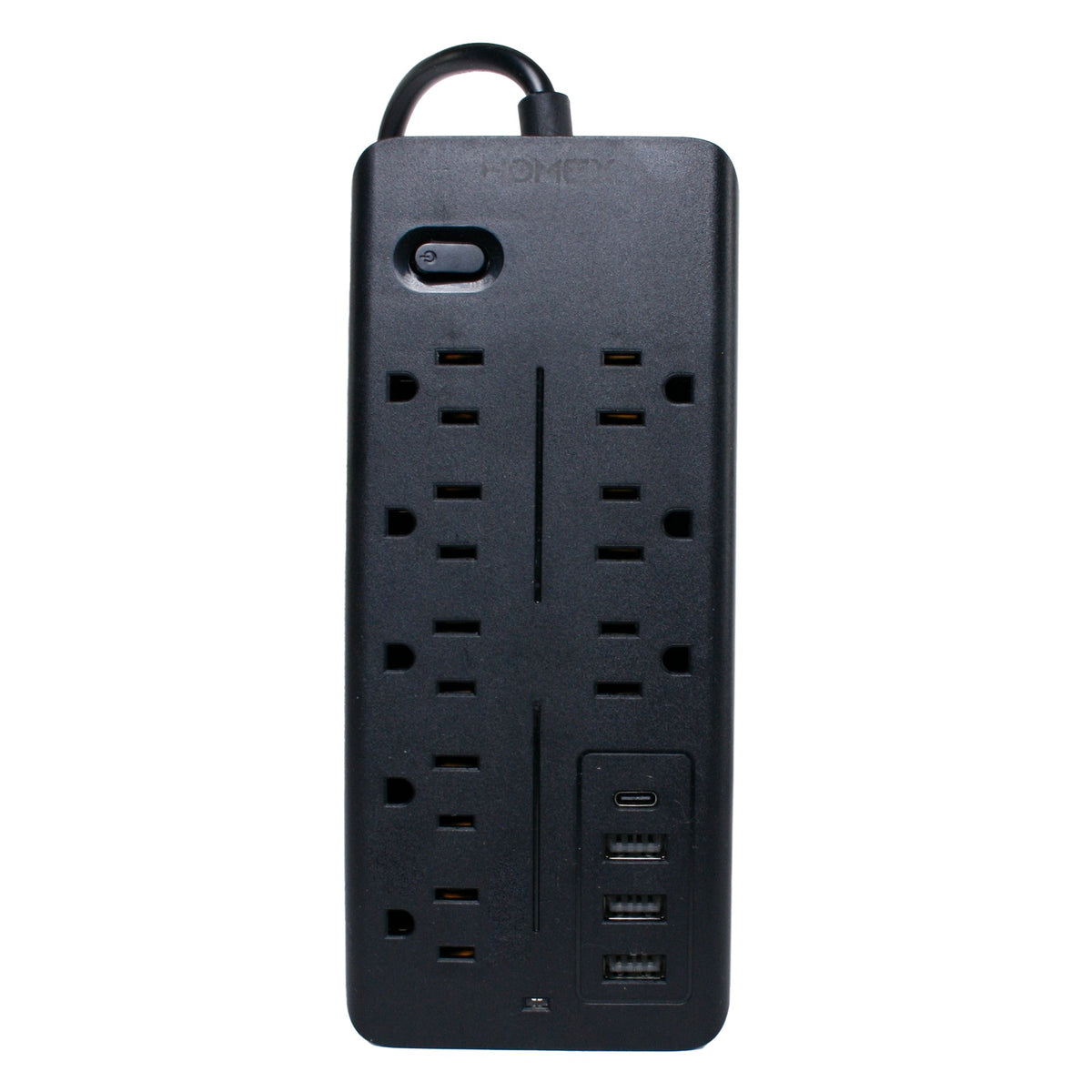 MULTICONTACTOS DE 8 TOMAS CON ENTRADA C, USB Y CABLE DE 50 CM