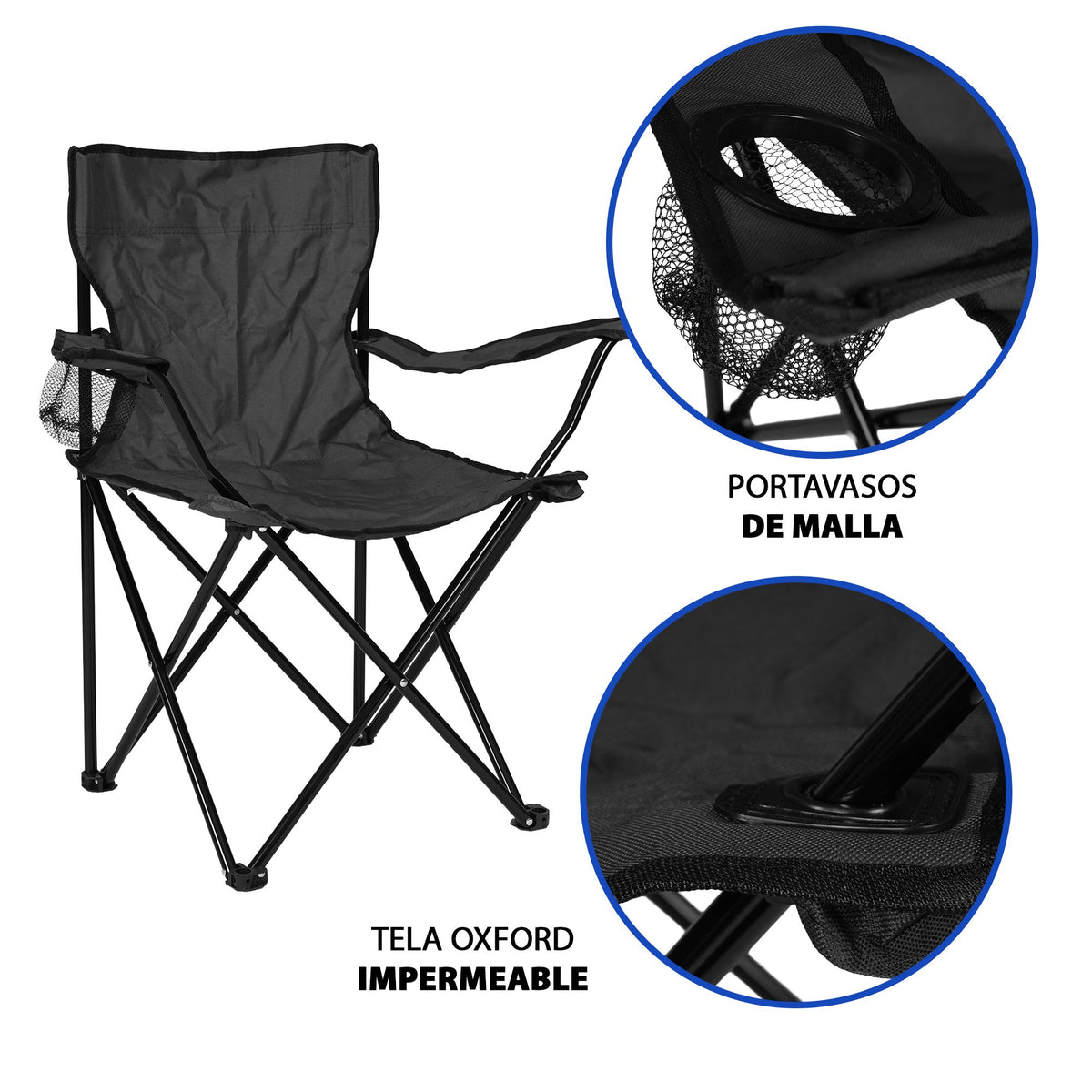 SILLA DE PLAYA NEGRA